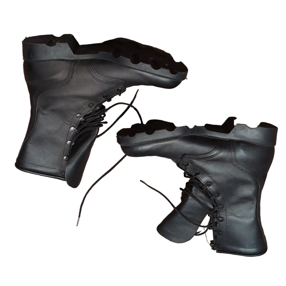 ALTAMA Combat Boots 7850 Men's Black Leather Steel Toe 10 E Lace Up